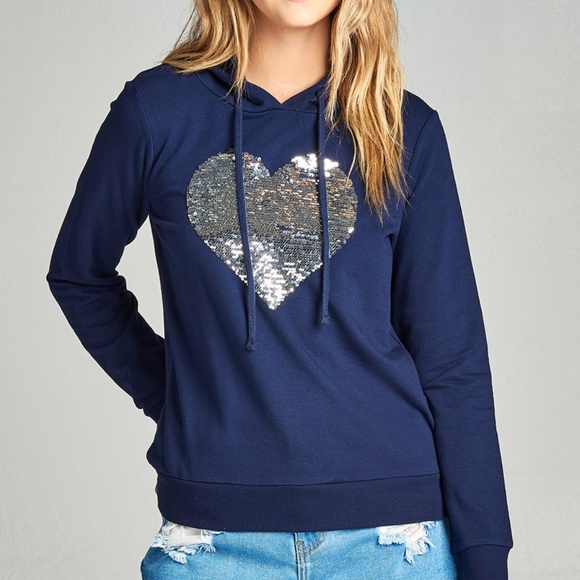 Sequin Embellished hoodie - Picture 2 of 4